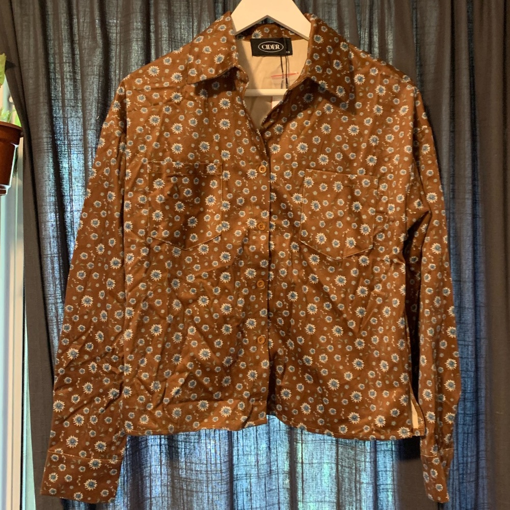 Velvety Corduroy-Like Blouse and Matching Pants